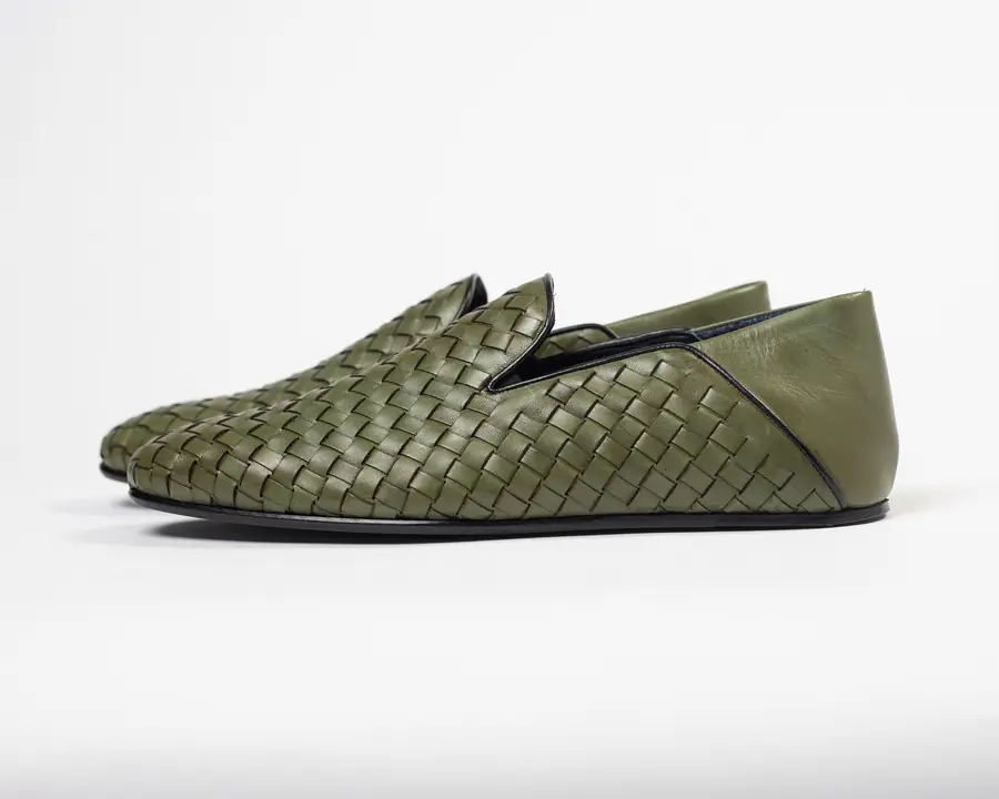Woven Basket Shoe — Green
